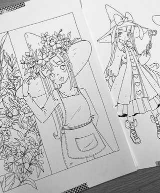 Coloriages - sorcières et créatures féériques