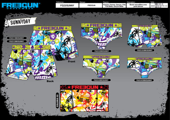 Planche Freegun lingerie Homme &amp;Femme