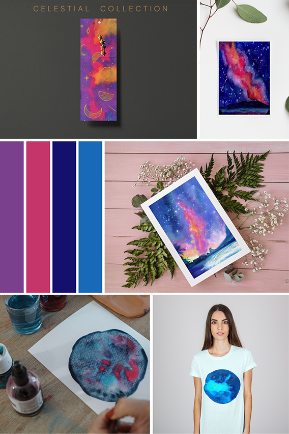 Univers visuel – textile et papeterie