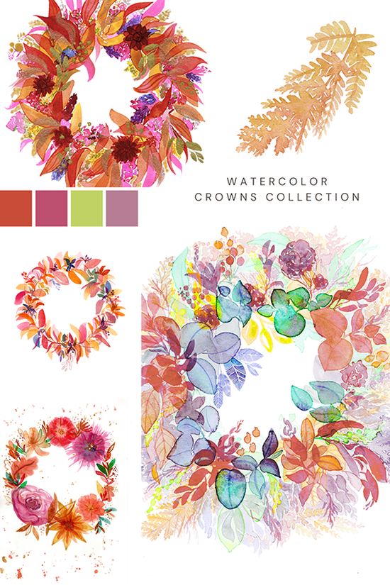 COURONNES - AQUARELLE