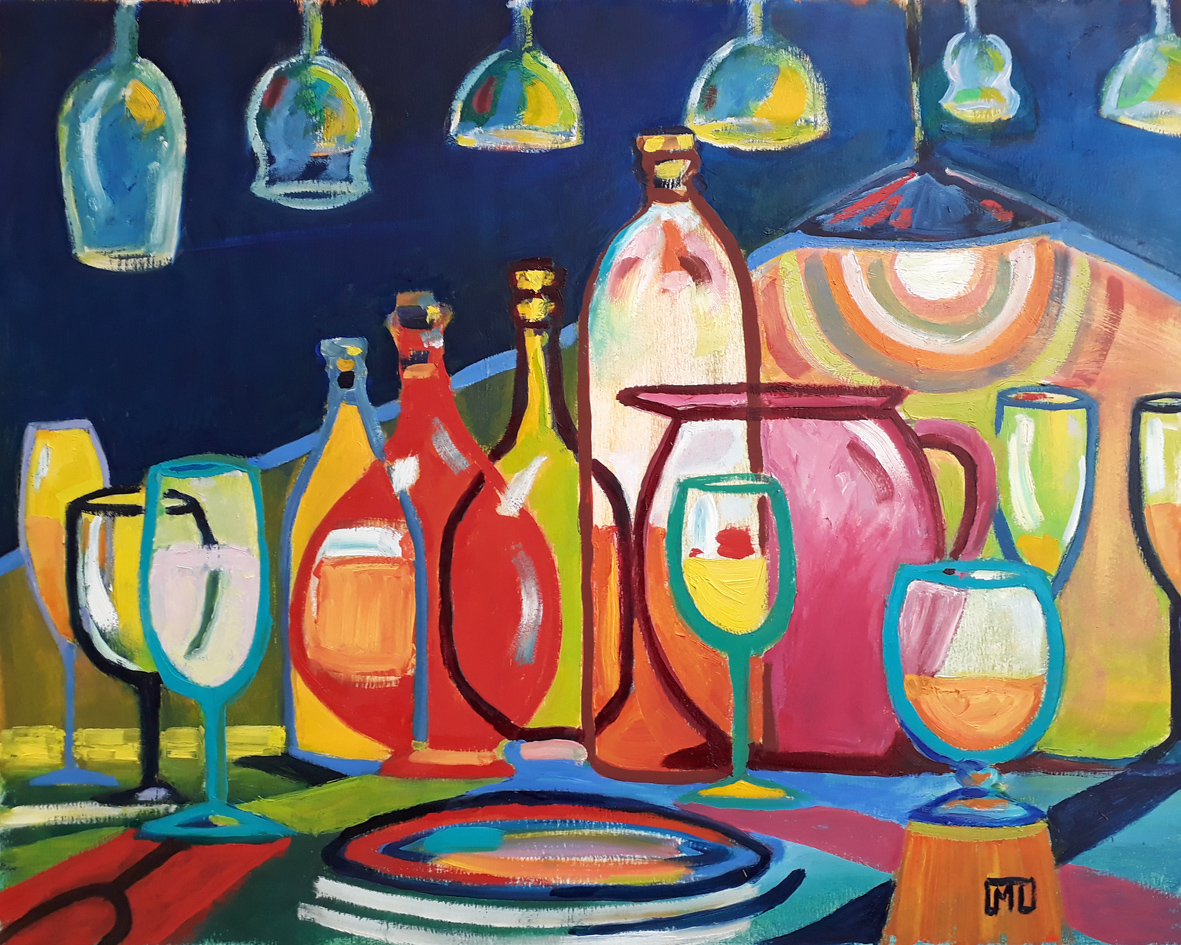 Le Bar, 40 x 50 cm Huile