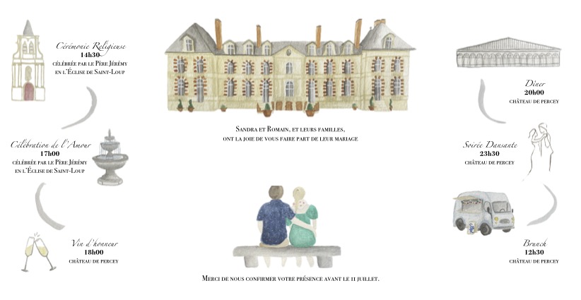 Chateau De Percey . Faire-Part Mariage