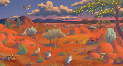 Le désert australien, magazine Wapiti - Mathilde Laurent-illustrateur