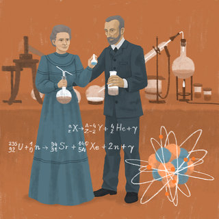 Chercheurs français : Marie et Pierre Curie