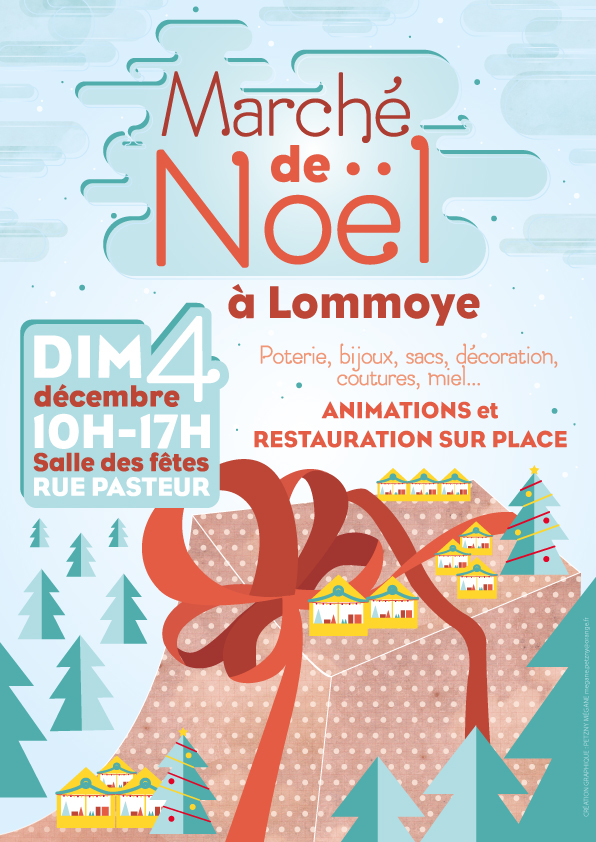 Affiche Marché de Noël - Lommoye