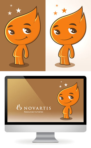 NOVARTIS / illustration mascotte