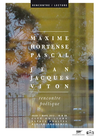 Rencontre avec Maxime Hortense Pascal ©Patrick Bédrines (2013)