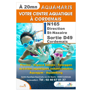 Panneau routier pour le centre aquatique Aquamaris