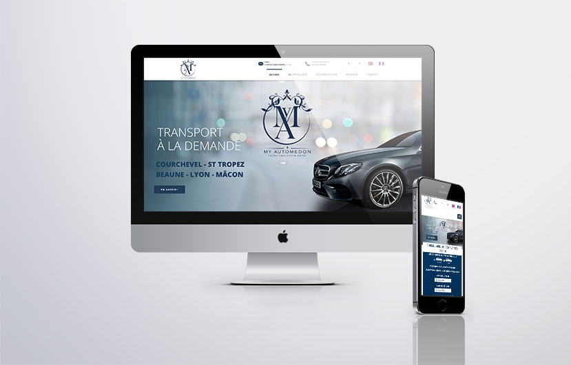 Site web pour une société de transport à la demande