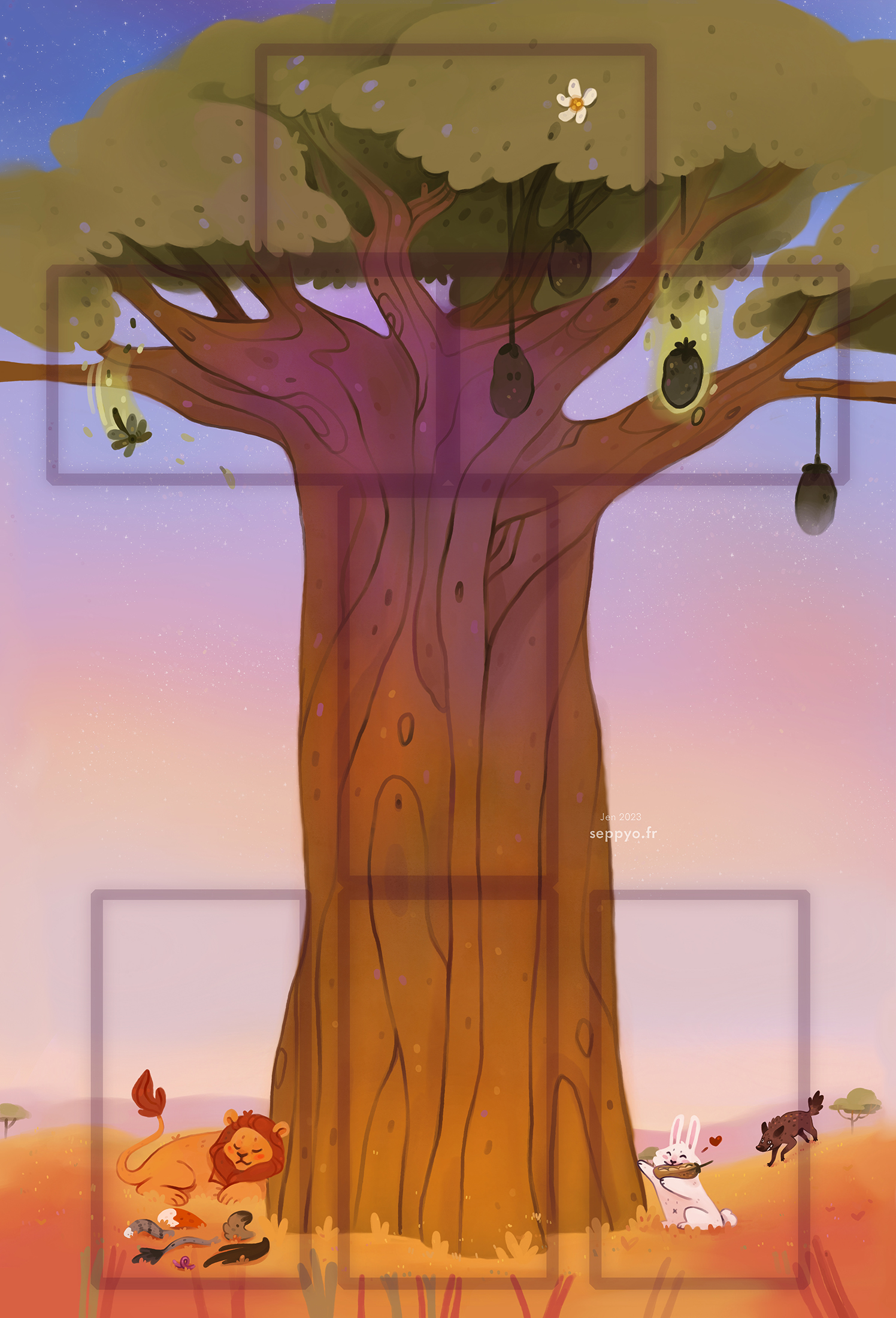 Baobab (futur Jeu), avec le découpe des cartes