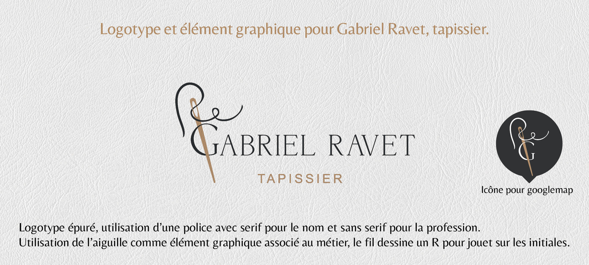 Logo pour tapissier, Gabriel Ravet