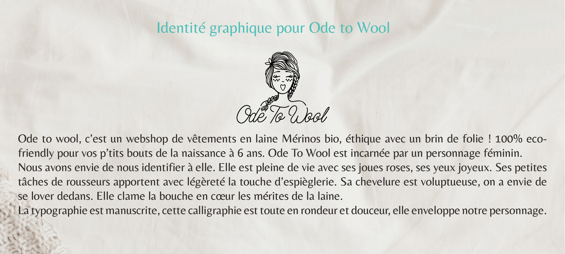 Charte graphique Ode to wool.