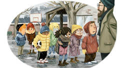 Récré pluvieuse - Toma DANTON-illustrateur jeunesse