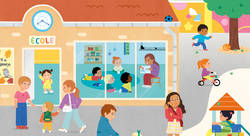L'école maternelle - Vanessa ROBIDOU-illustrateur jeunesse