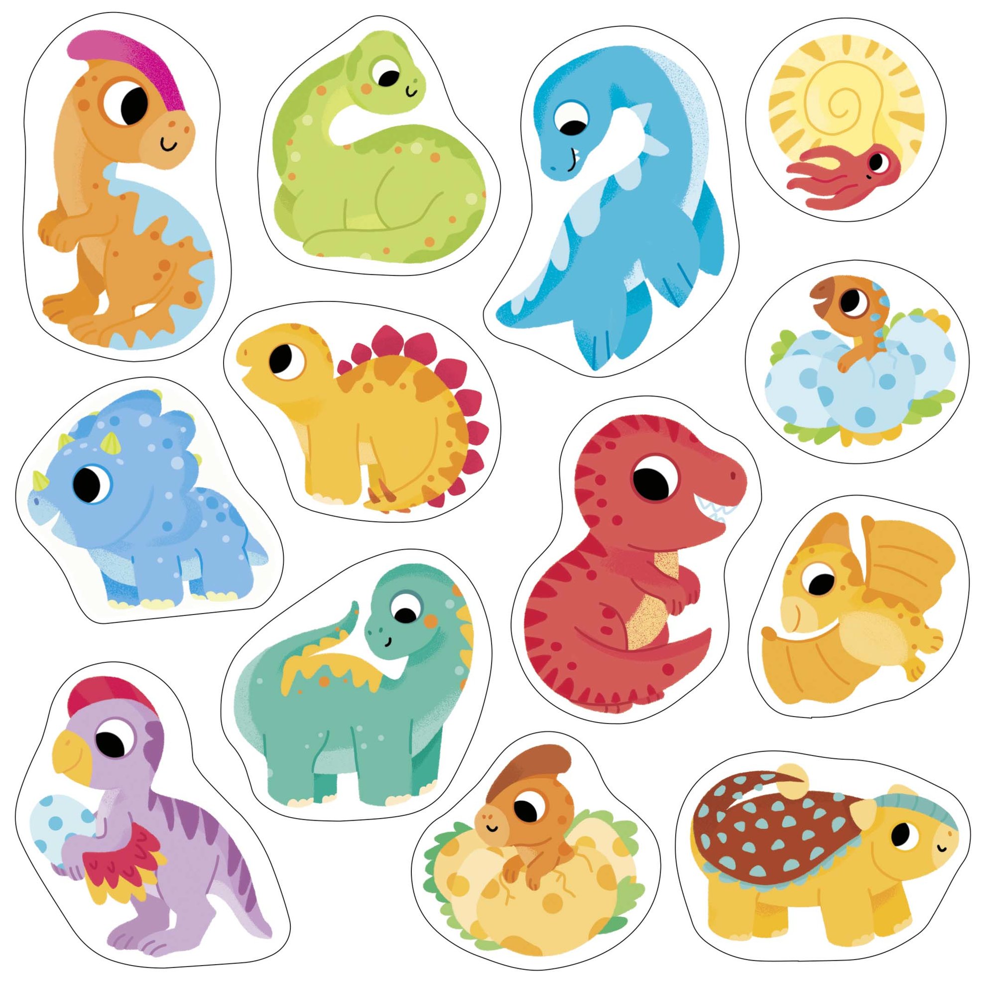 Stickers épais dinosaures
