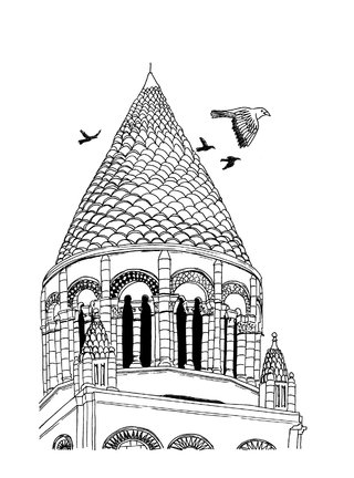 Abbaye aux dames, illustration pour la ville de Saintes